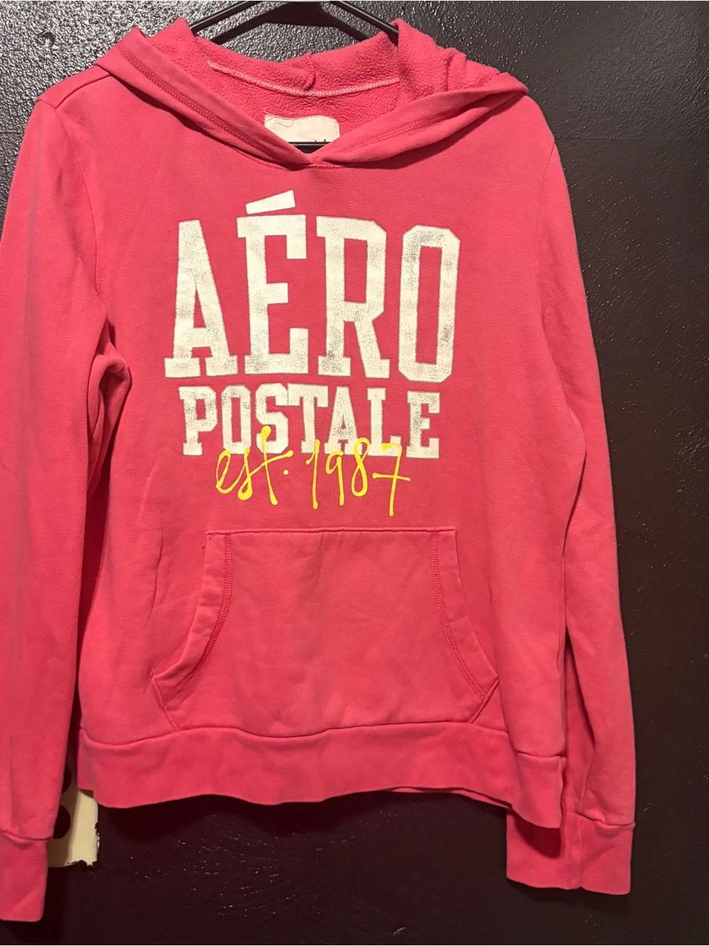 Aeropostale Women’s Size XL Pink Logo Hoodie Sweater